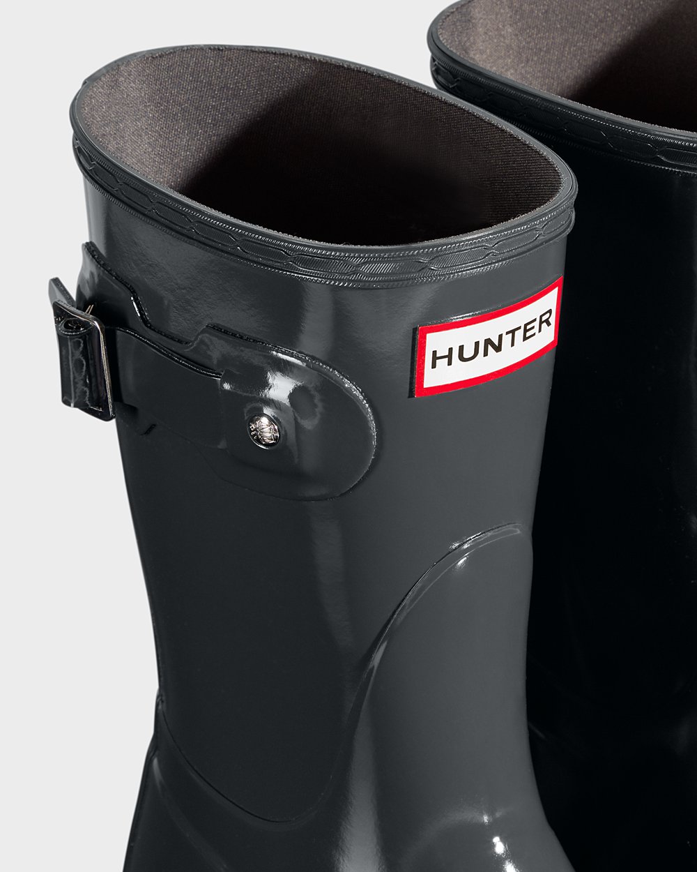 Galochas Curtas Hunter Feminina Verdes Escuro - Original Gloss - 61RZQPUJV